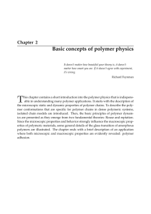 Chapter 2 Basic concepts of polymer physics