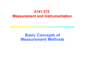 Basic concept of measurement methods