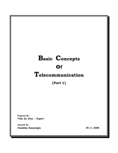 Basic Concepts Telecommunication