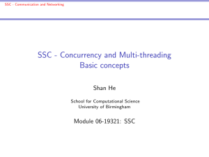 SSC - Concurrency and Multi-threading Basic concepts