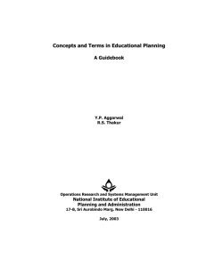 Concepts and Terms in Educational Planning A Guidebook