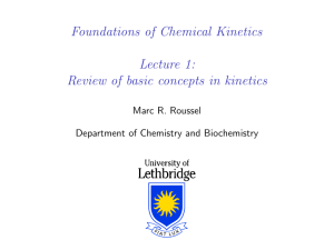 Review of basic concepts in kinetics