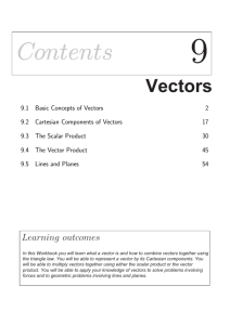 Basic Concepts of Vectors