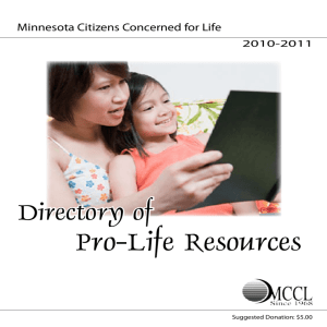 Resource directory - Minnesota Citizens Concerned for Life