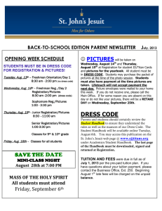 dress code - St. John`s Jesuit High School & Academy