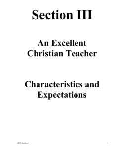 An Excellent Christian Teacher Characteristics