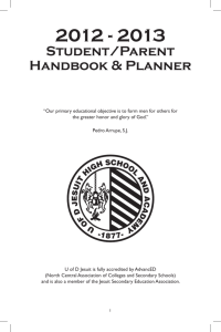 Student/Parent Handbook & Planner - University of Detroit Jesuit