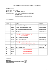 Course Outline - The Chinese University of Hong Kong