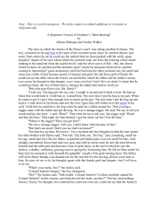 A Hypertext Version of Faulkner`s “Barn Burning”