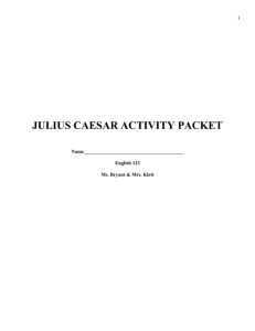 JULIUS CAESAR ACTIVITY PACKET