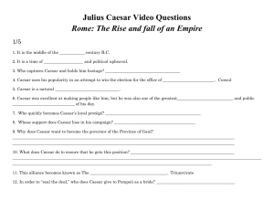Julius Caesar Video Questions