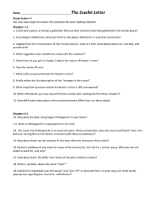 Name _ The Scarlet Letter Study Guide • 1 Use your own paper to