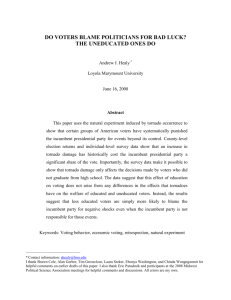 Economic Voting: Theory and Evidence