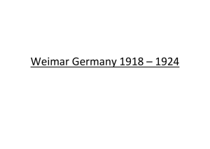 Weimar Germany 1918