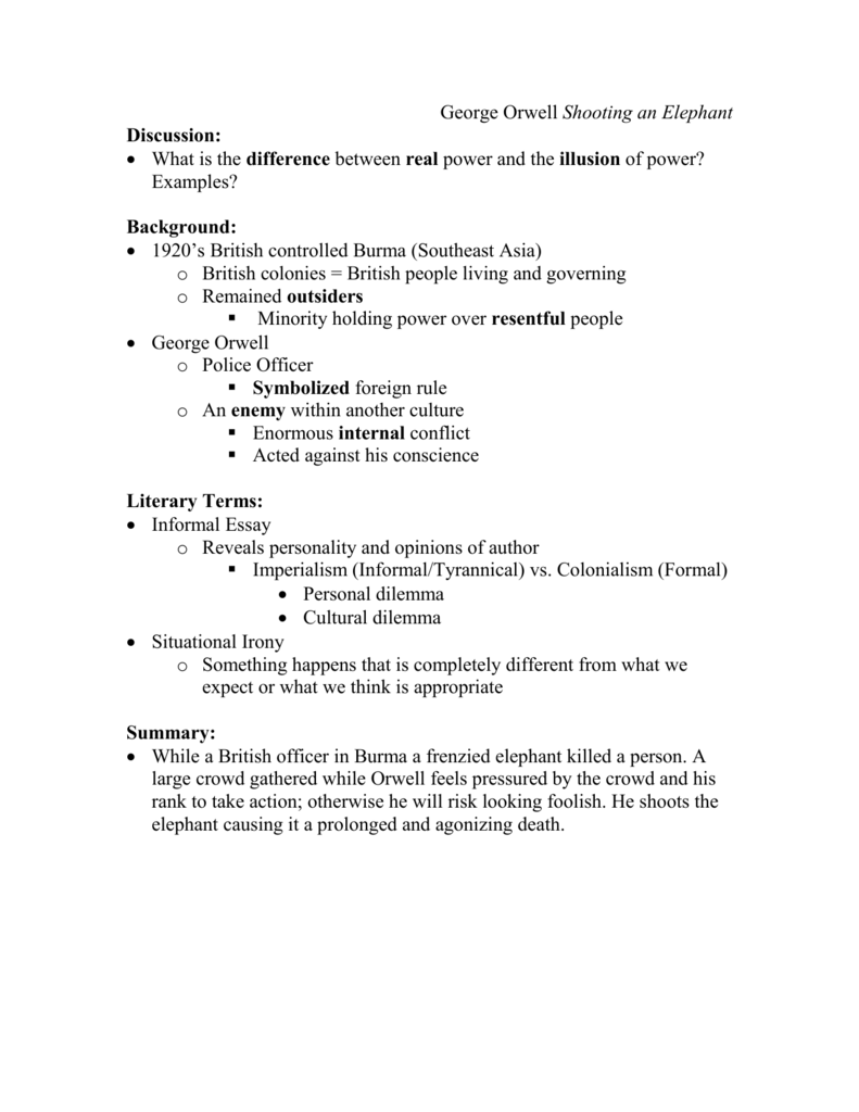 Реферат: Evaluation Of Shooting An Elephant Essay Research