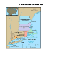 New England Colonies, 1650