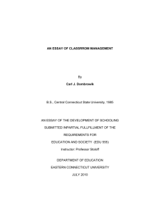 edu 555 an essay of classroom management