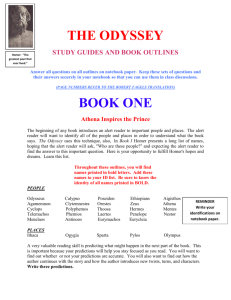 THE ODYSSEY STUDY GUIDES AND BOOK OUTLINES Answer all