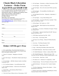 Classic Black Liberation Lectures – Order Form