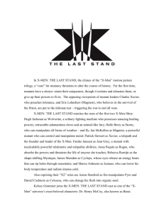30 April 2006 X-MEN: THE LAST STAND