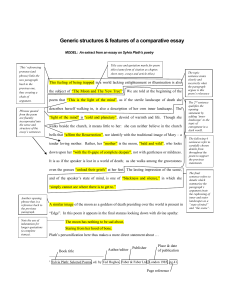 Generic structures & features of a comparative essay