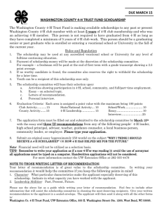 Trust Fund Scholarship Application Form