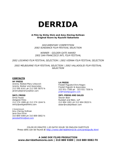 derrida - synopsis