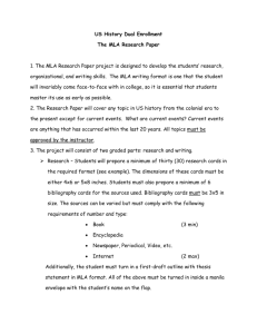 The MLA Research Paper