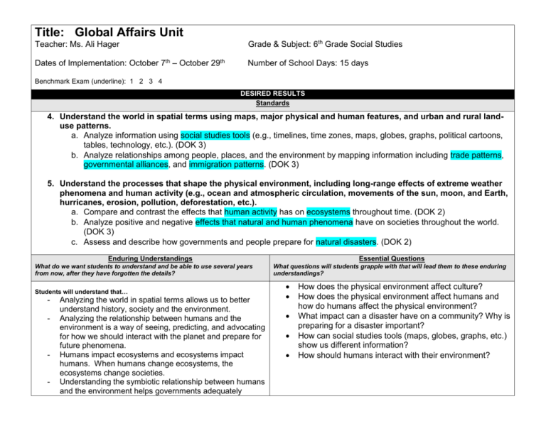 Unit On Global Affairs