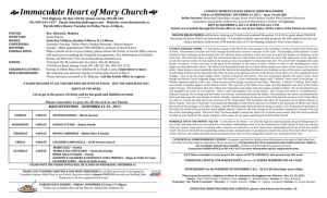 Immaculate Heart of Mary Church - Immaculate Heart of Mary Parish