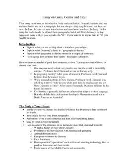 Guns germs steel review essay