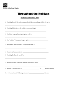 Holiday Stress Handout