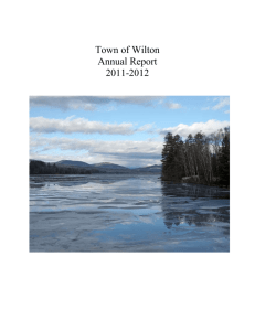 table of contents - Town of Wilton, Maine
