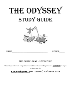 Study Guide - Mrs. Wibbelsman`s English 1 Class