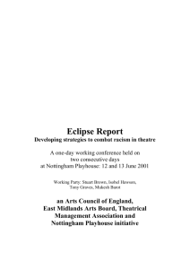 Eclipse Report: developing strategies to combat racism in theatre