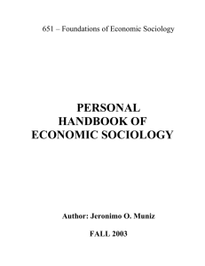 Personal Handbook of Economic Sociology