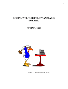 social welfare policy analysis