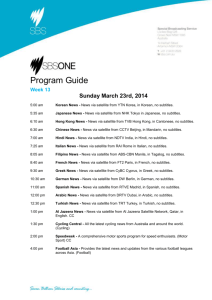 Program Guide Week 13 Sunday March 23rd, 2014 5:00 am Korean