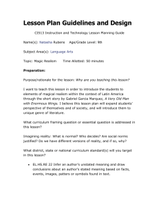 Lesson Plan Guidelines and Design