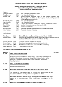 minutes of the previous meeting held on 8 april 2010