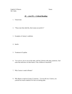 JC – (Act IV) – Critical Reading