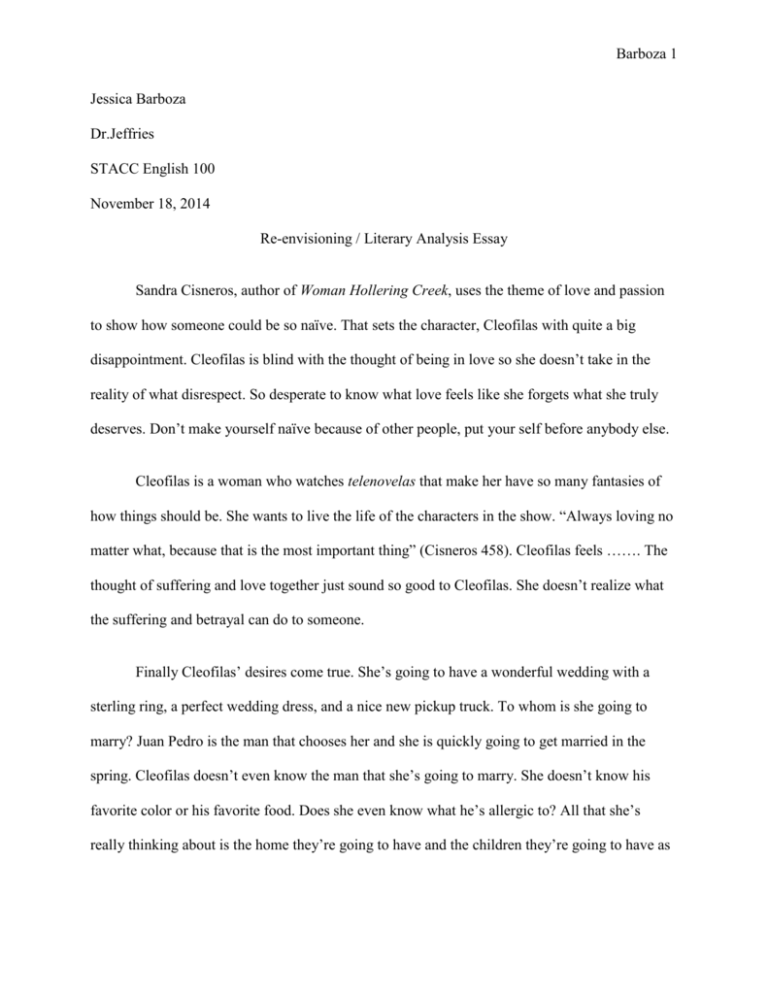 Example Of A Literary Analysis Essay