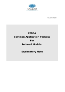 Interim guidelines internal models pre-application