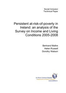 Social Inclusion Research Paper Persistent Poverty in Ireland: An