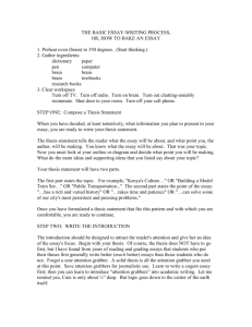 the basic essay-writing process