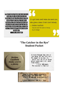 "The Catcher in the Rye" Student Packet