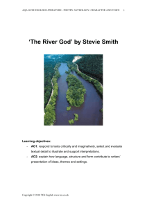 The River God booklet - Debden Park High School