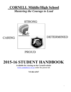 Handbook - Cornell School District