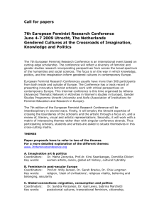 Call for Papers 7th European Feminist Research Conference