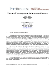 BFIN 2006 - Financial Management